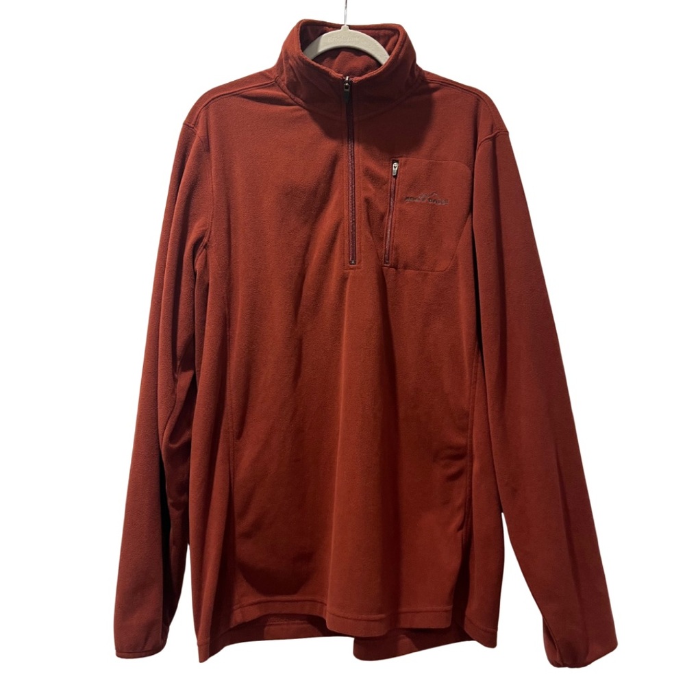 Eddie Bauer men’s orange fleece pullover size large